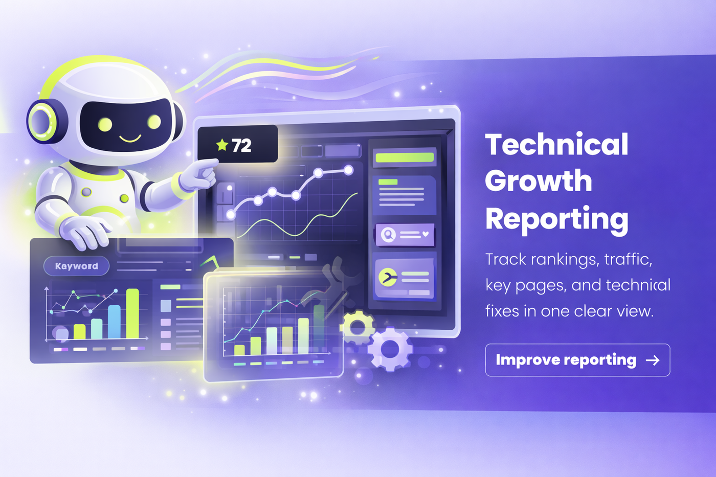 Website ranking services and Google ranking reporting dashboard